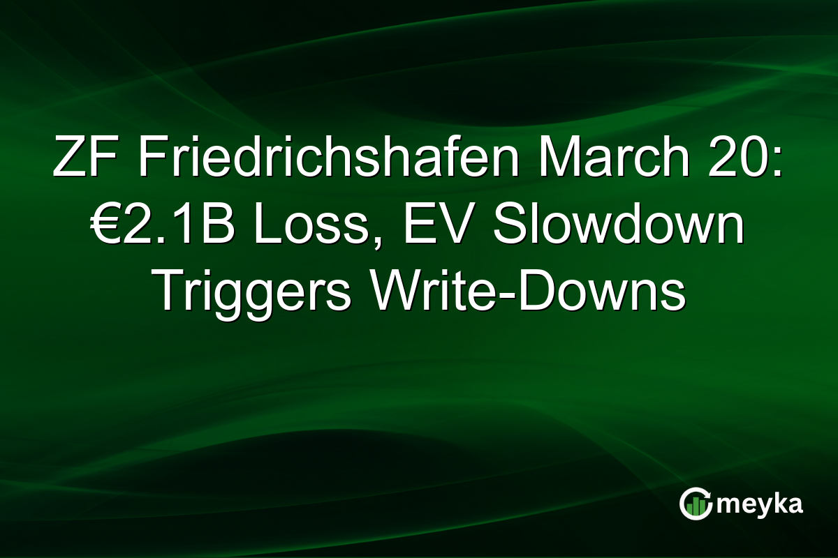 ZF Friedrichshafen March 20: β¬2.1B Loss, EV Slowdown Triggers Write-Downs