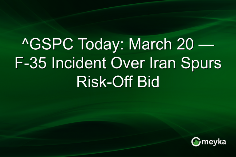 ^GSPC Today: March 20 — F-35 Incident Over Iran Spurs Risk-Off Bid
