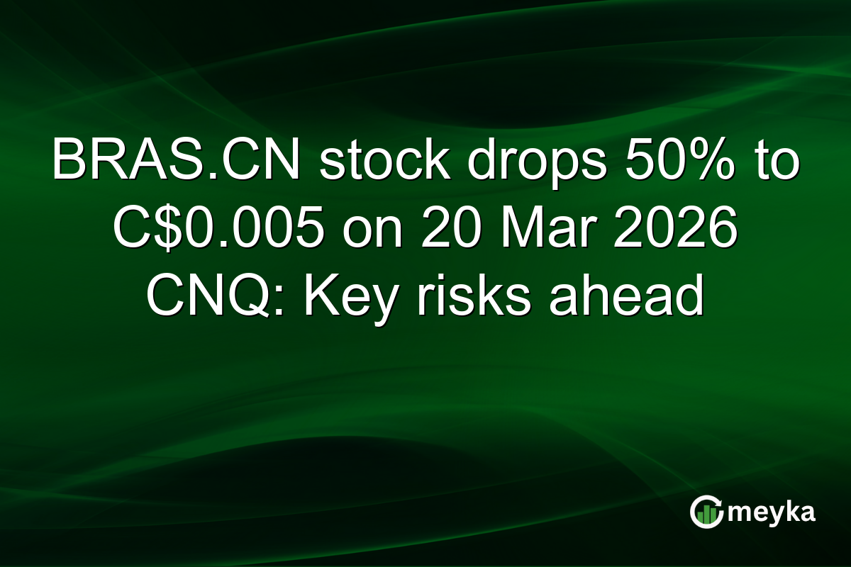BRAS.CN stock drops 50% to C$0.005 on 20 Mar 2026 CNQ: Key risks ahead