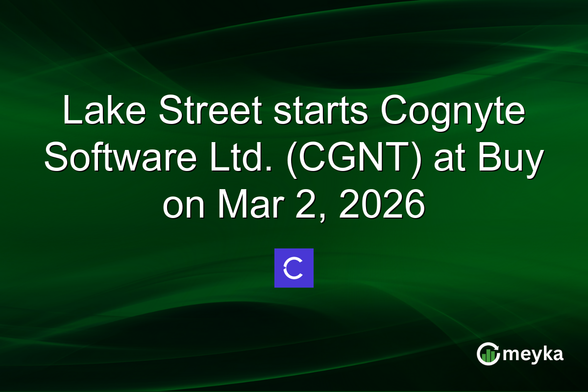 Lake Street starts Cognyte Software Ltd. (CGNT) at Buy on Mar 2, 2026