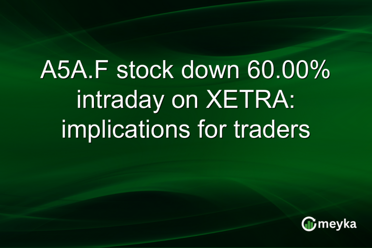 A5A.F stock down 60.00% intraday on XETRA: implications for traders