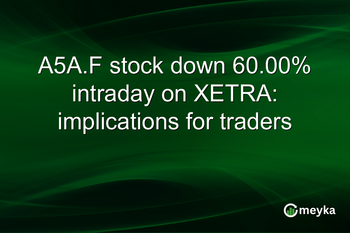 A5A.F stock down 60.00% intraday on XETRA: implications for traders