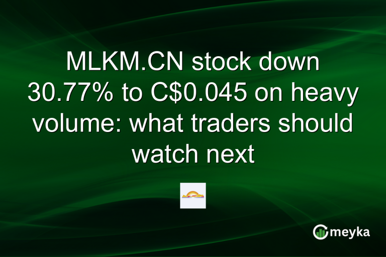 MLKM.CN stock down 30.77% to C$0.045 on heavy volume: what traders should watch next