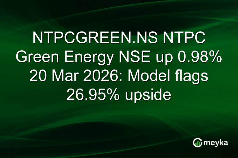 NTPCGREEN.NS NTPC Green Energy NSE up 0.98% 20 Mar 2026: Model flags 26.95% upside