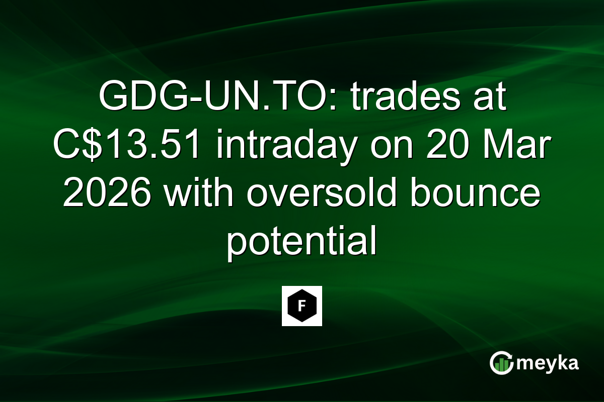 GDG-UN.TO: trades at C$13.51 intraday on 20 Mar 2026 with oversold bounce potential