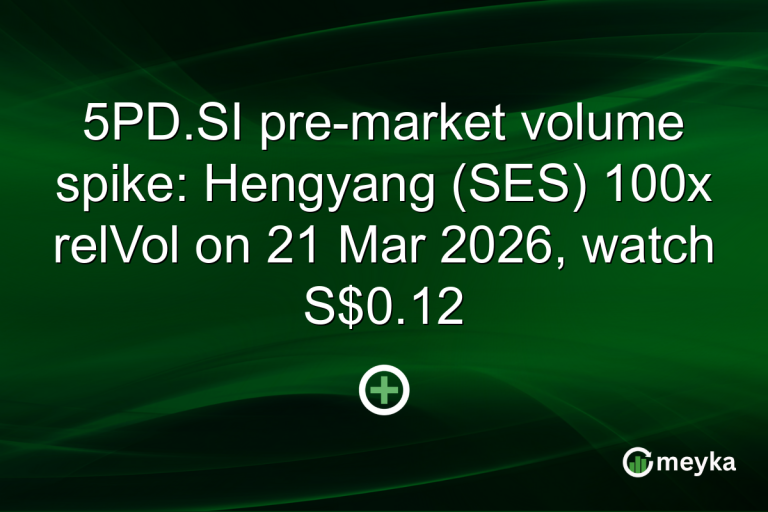5PD.SI pre-market volume spike: Hengyang (SES) 100x relVol on 21 Mar 2026, watch S$0.12