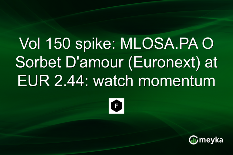 Vol 150 spike: MLOSA.PA O Sorbet D'amour (Euronext) at EUR 2.44: watch momentum
