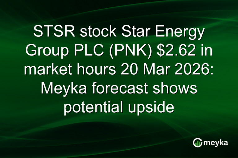 STSR stock Star Energy Group PLC (PNK) $2.62 in market hours 20 Mar 2026: Meyka forecast shows potential upside