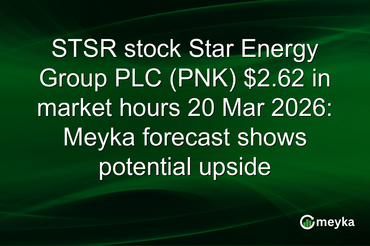 STSR stock Star Energy Group PLC (PNK) $2.62 in market hours 20 Mar 2026: Meyka forecast shows potential upside