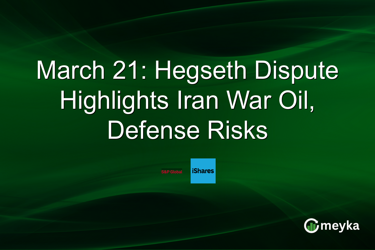 March 21: Hegseth Dispute Highlights Iran War Oil, Defense Risks