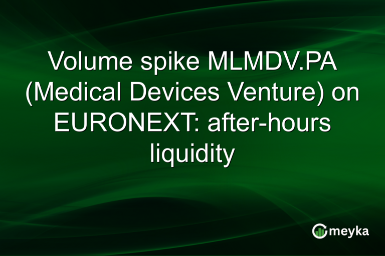 Volume spike MLMDV.PA (Medical Devices Venture) on EURONEXT: after-hours liquidity
