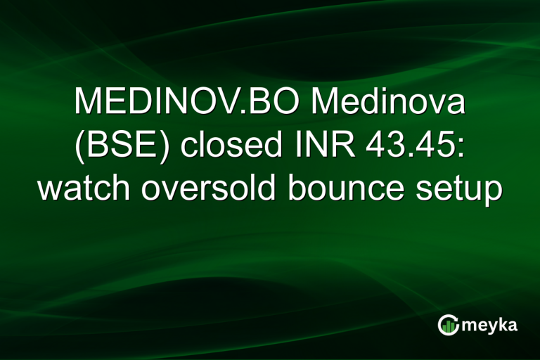 MEDINOV.BO Medinova (BSE) closed INR 43.45: watch oversold bounce setup