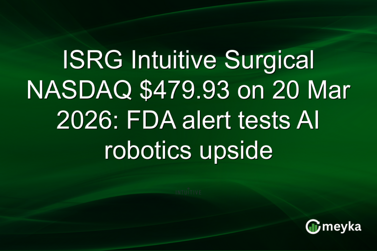 ISRG Intuitive Surgical NASDAQ $479.93 on 20 Mar 2026: FDA alert tests AI robotics upside