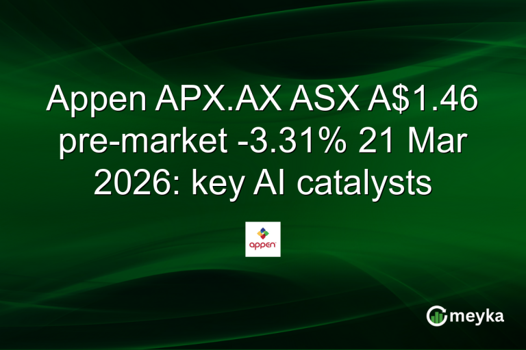 Appen APX.AX ASX A$1.46 pre-market -3.31% 21 Mar 2026: key AI catalysts