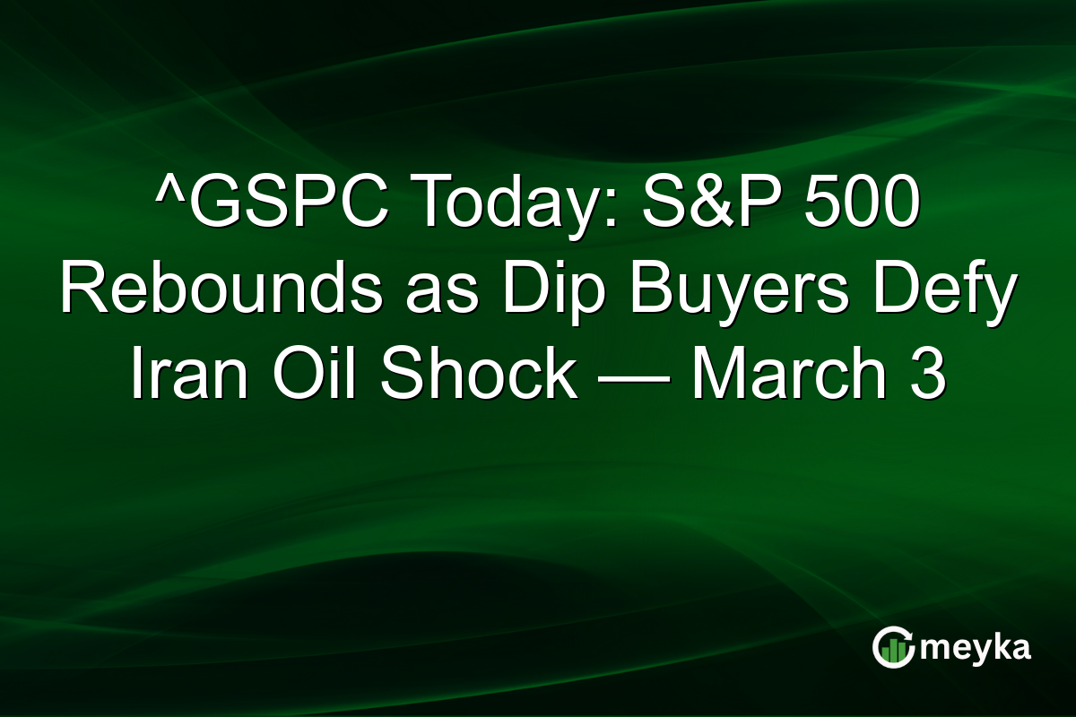 ^GSPC Today: S&P 500 Rebounds as Dip Buyers Defy Iran Oil Shock — March 3