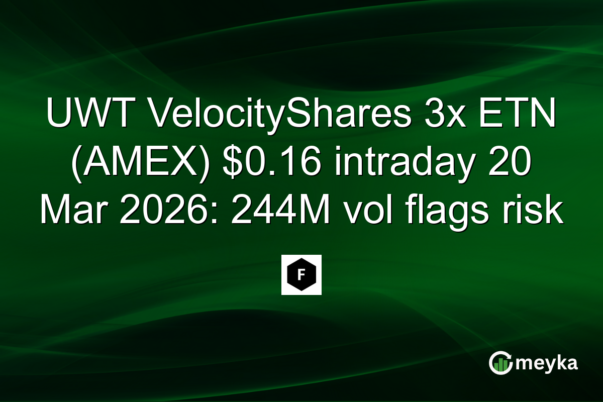 UWT VelocityShares 3x ETN (AMEX) $0.16 intraday 20 Mar 2026: 244M vol flags risk