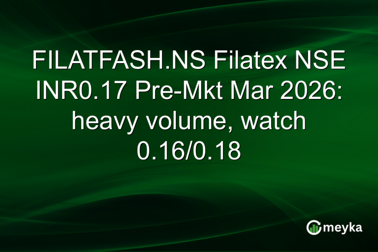 FILATFASH.NS Filatex NSE INR0.17 Pre-Mkt Mar 2026: heavy volume, watch 0.16/0.18