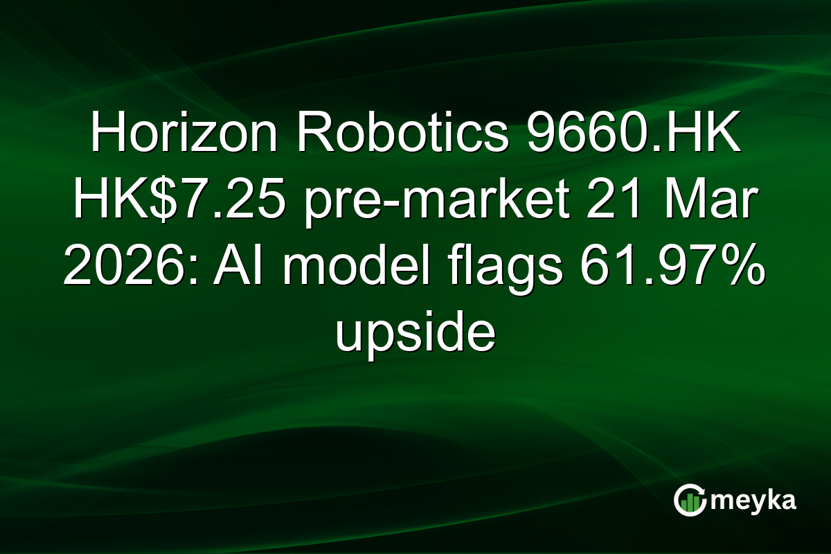 Horizon Robotics 9660.HK HK$7.25 pre-market 21 Mar 2026: AI model flags 61.97% upside