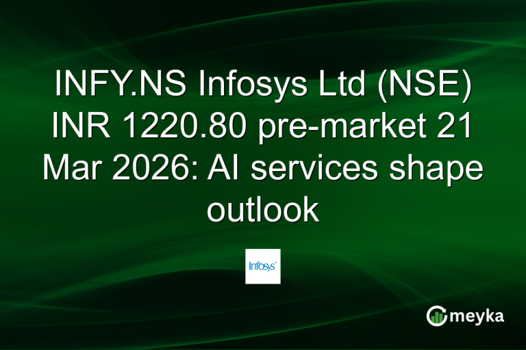 INFY.NS Infosys Ltd (NSE) INR 1220.80 pre-market 21 Mar 2026: AI services shape outlook
