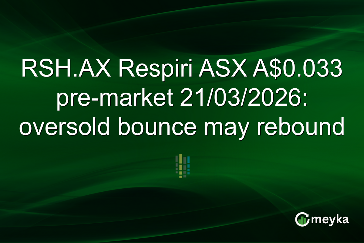 RSH.AX Respiri ASX A$0.033 pre-market 21/03/2026: oversold bounce may rebound