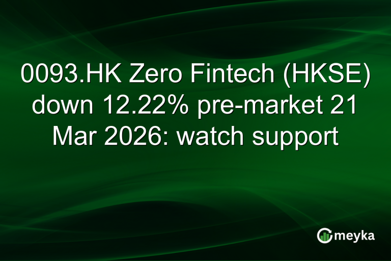 0093.HK Zero Fintech (HKSE) down 12.22% pre-market 21 Mar 2026: watch support