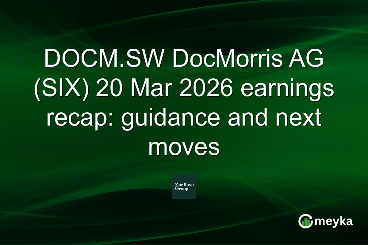 DOCM.SW DocMorris AG (SIX) 20 Mar 2026 earnings recap: guidance and next moves
