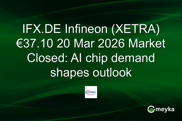 IFX.DE Infineon (XETRA) €37.10 20 Mar 2026 Market Closed: AI chip demand shapes outlook