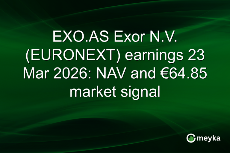 EXO.AS Exor N.V. (EURONEXT) earnings 23 Mar 2026: NAV and €64.85 market signal
