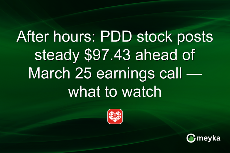 After hours: PDD stock posts steady $97.43 ahead of March 25 earnings call — what to watch