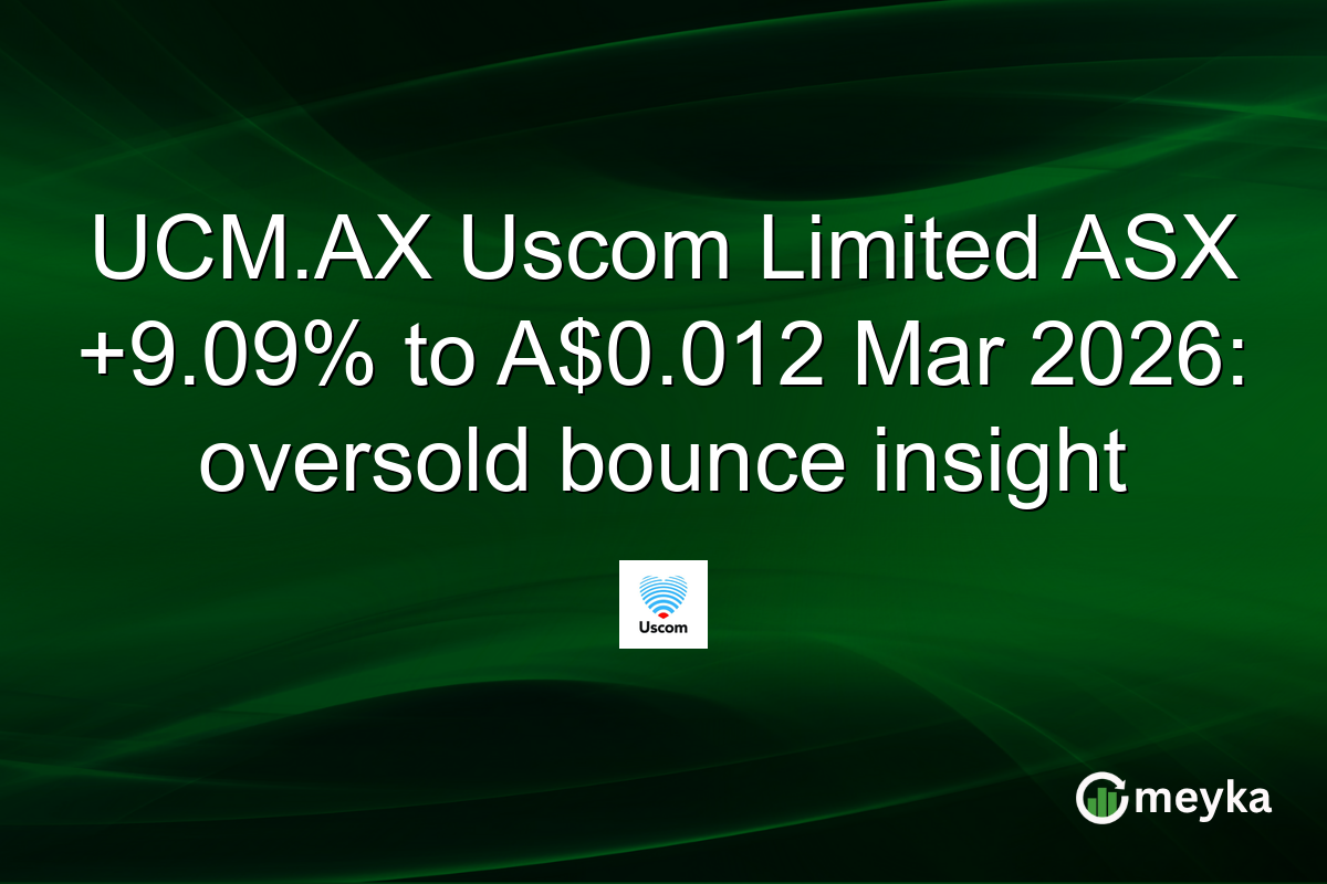 UCM.AX Uscom Limited ASX +9.09% to A$0.012 Mar 2026: oversold bounce insight