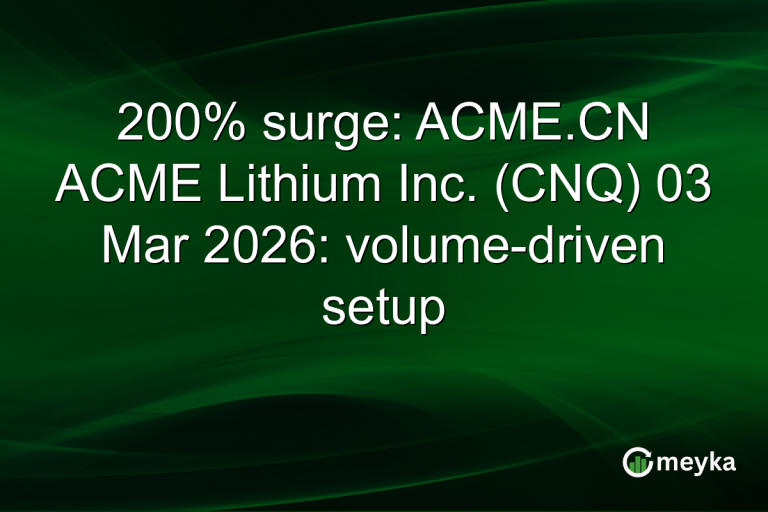 200% surge: ACME.CN ACME Lithium Inc. (CNQ) 03 Mar 2026: volume-driven setup