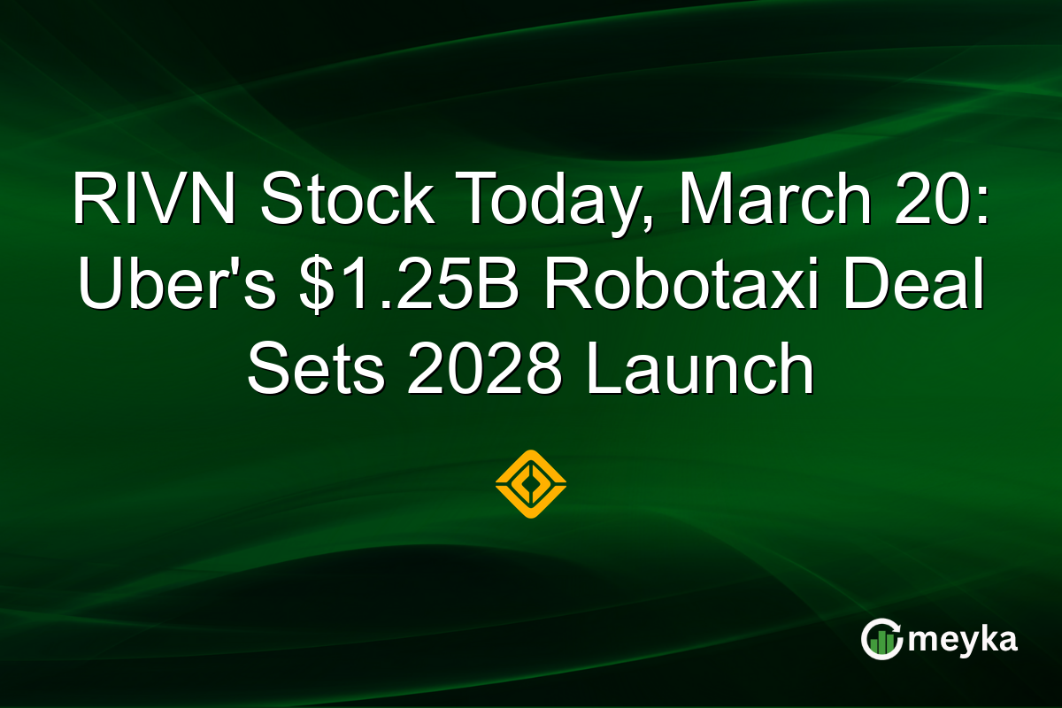 RIVN Stock Today, March 20: Uber’s $1.25B Robotaxi Deal Sets 2028 Launch