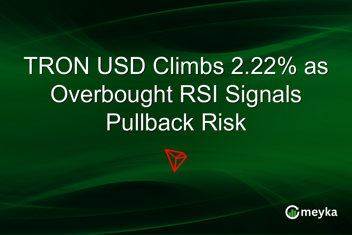 TRON USD Climbs 2.22% as Overbought RSI Signals Pullback Risk