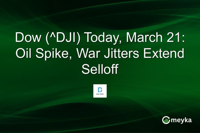Dow (^DJI) Today, March 21: Oil Spike, War Jitters Extend Selloff