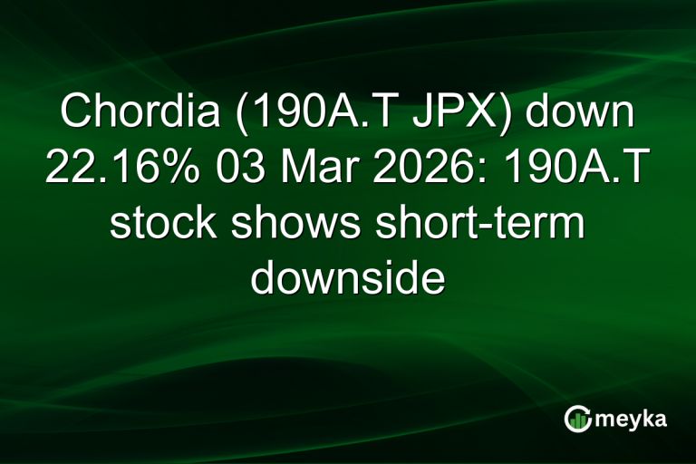 Chordia (190A.T JPX) down 22.16% 03 Mar 2026: 190A.T stock shows short-term downside