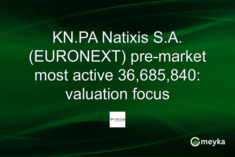 KN.PA Natixis S.A. (EURONEXT) pre-market most active 36,685,840: valuation focus