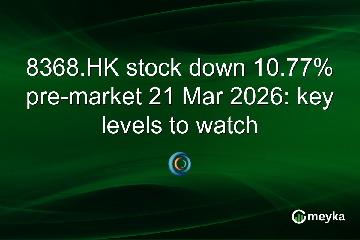 8368.HK stock down 10.77% pre-market 21 Mar 2026: key levels to watch