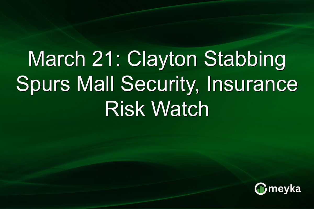 March 21: Clayton Stabbing Spurs Mall Security, Insurance Risk Watch