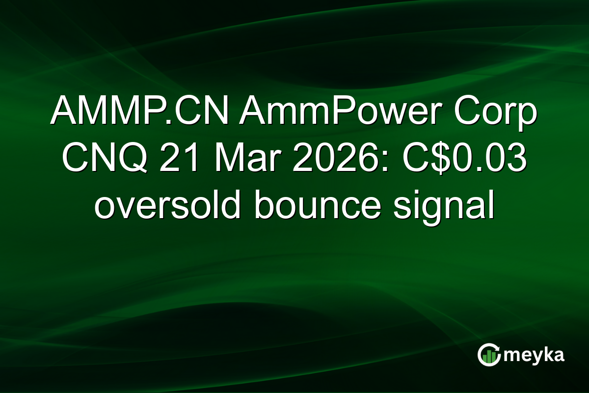 AMMP.CN AmmPower Corp CNQ 21 Mar 2026: C$0.03 oversold bounce signal