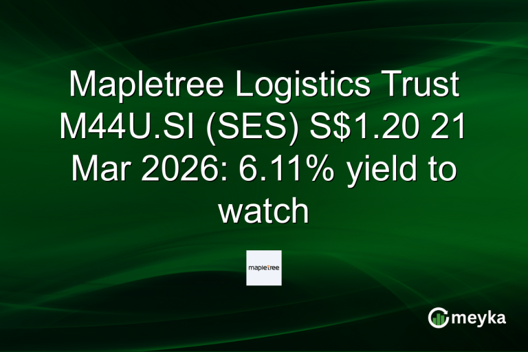 Mapletree Logistics Trust M44U.SI (SES) S$1.20 21 Mar 2026: 6.11% yield to watch