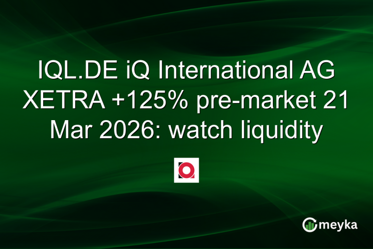 IQL.DE iQ International AG XETRA +125% pre-market 21 Mar 2026: watch liquidity