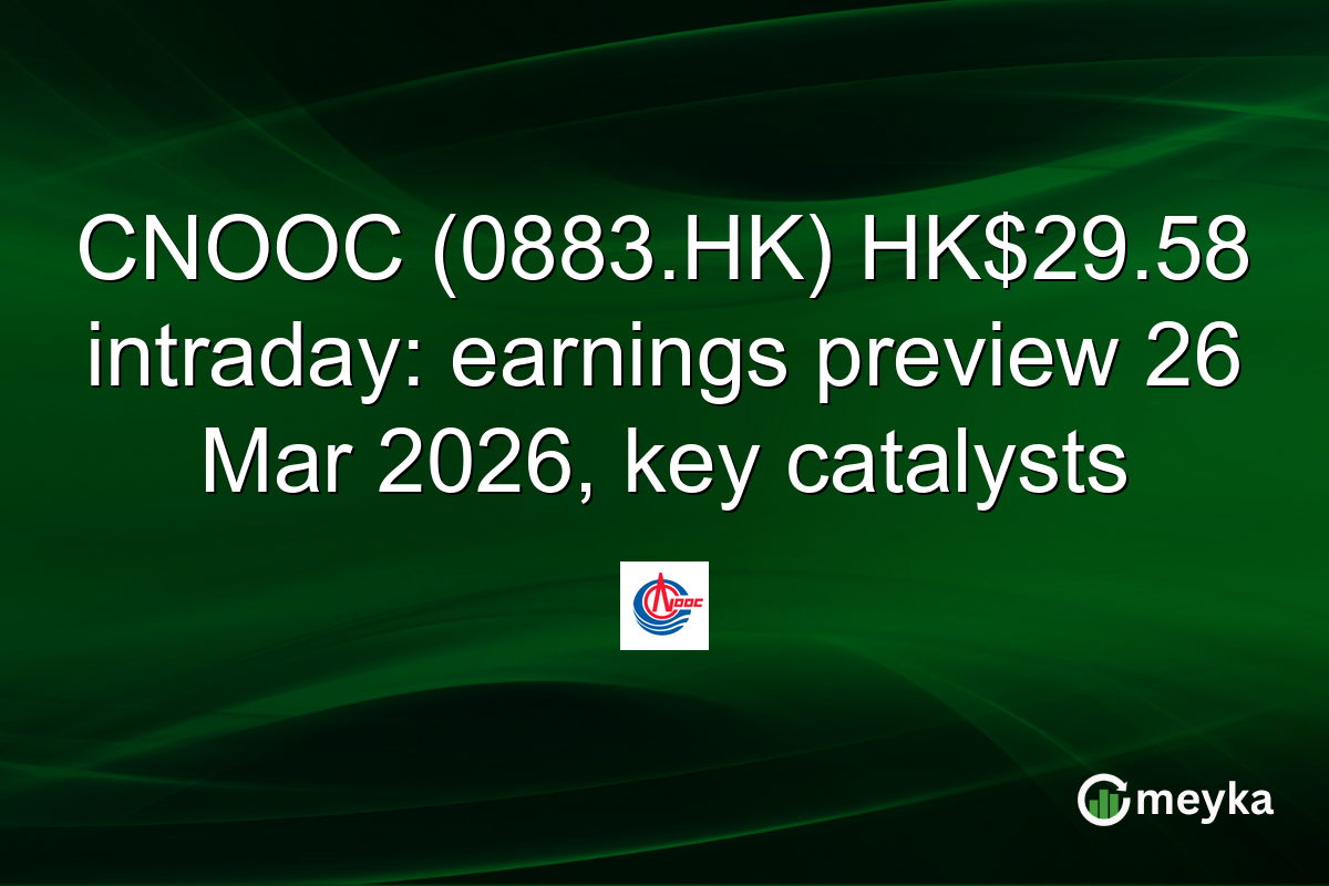 CNOOC (0883.HK) HK$29.58 intraday: earnings preview 26 Mar 2026, key catalysts