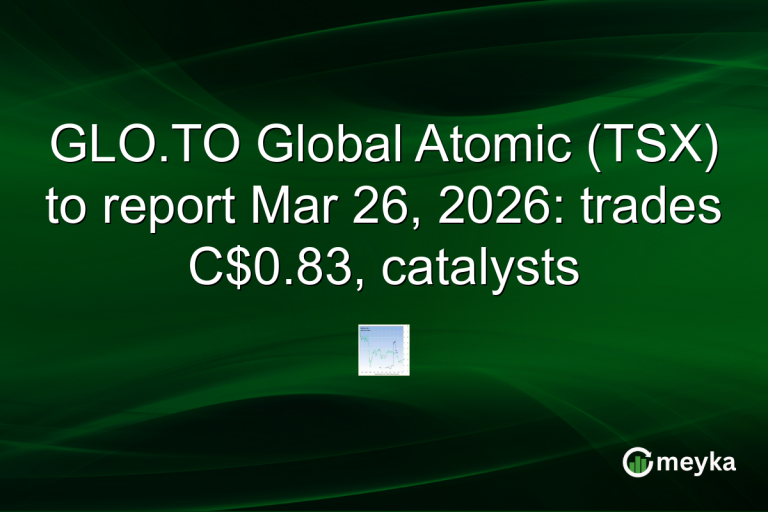 GLO.TO Global Atomic (TSX) to report Mar 26, 2026: trades C$0.83, catalysts