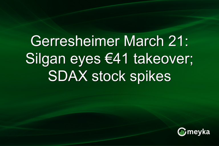 Gerresheimer March 21: Silgan eyes €41 takeover; SDAX stock spikes
