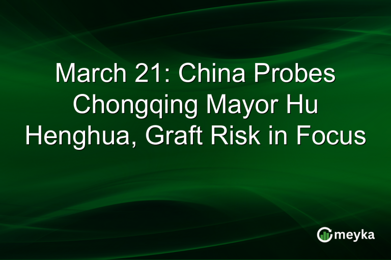 March 21: China Probes Chongqing Mayor Hu Henghua, Graft Risk in Focus