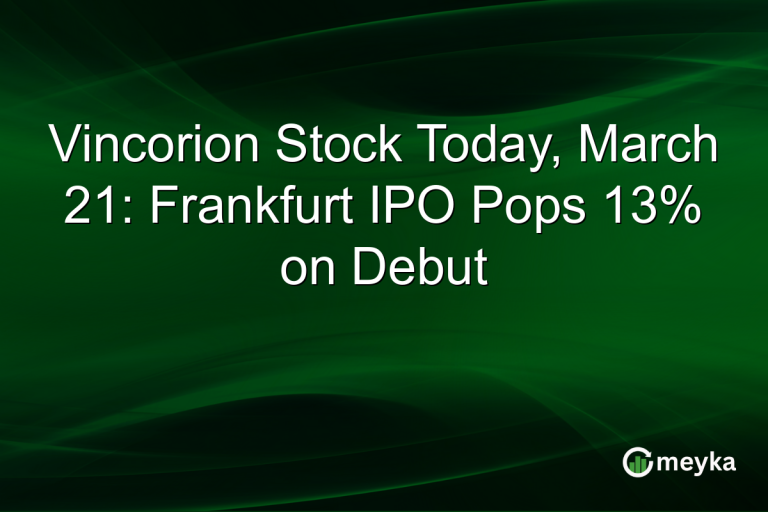 Vincorion Stock Today, March 21: Frankfurt IPO Pops 13% on Debut