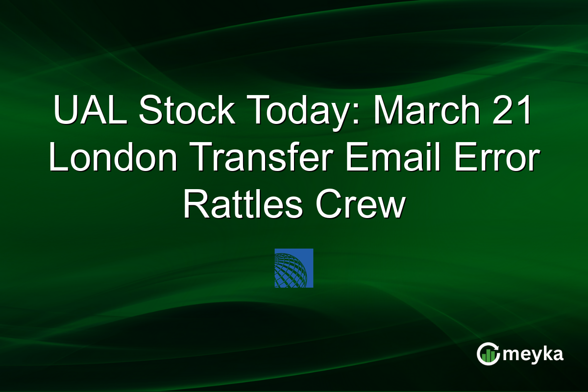 UAL Stock Today: March 21 London Transfer Email Error Rattles Crew
