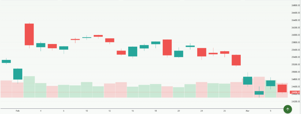Meyka AI: NIFTY 50 (^NSEI) Index Overview, March 09, 2026