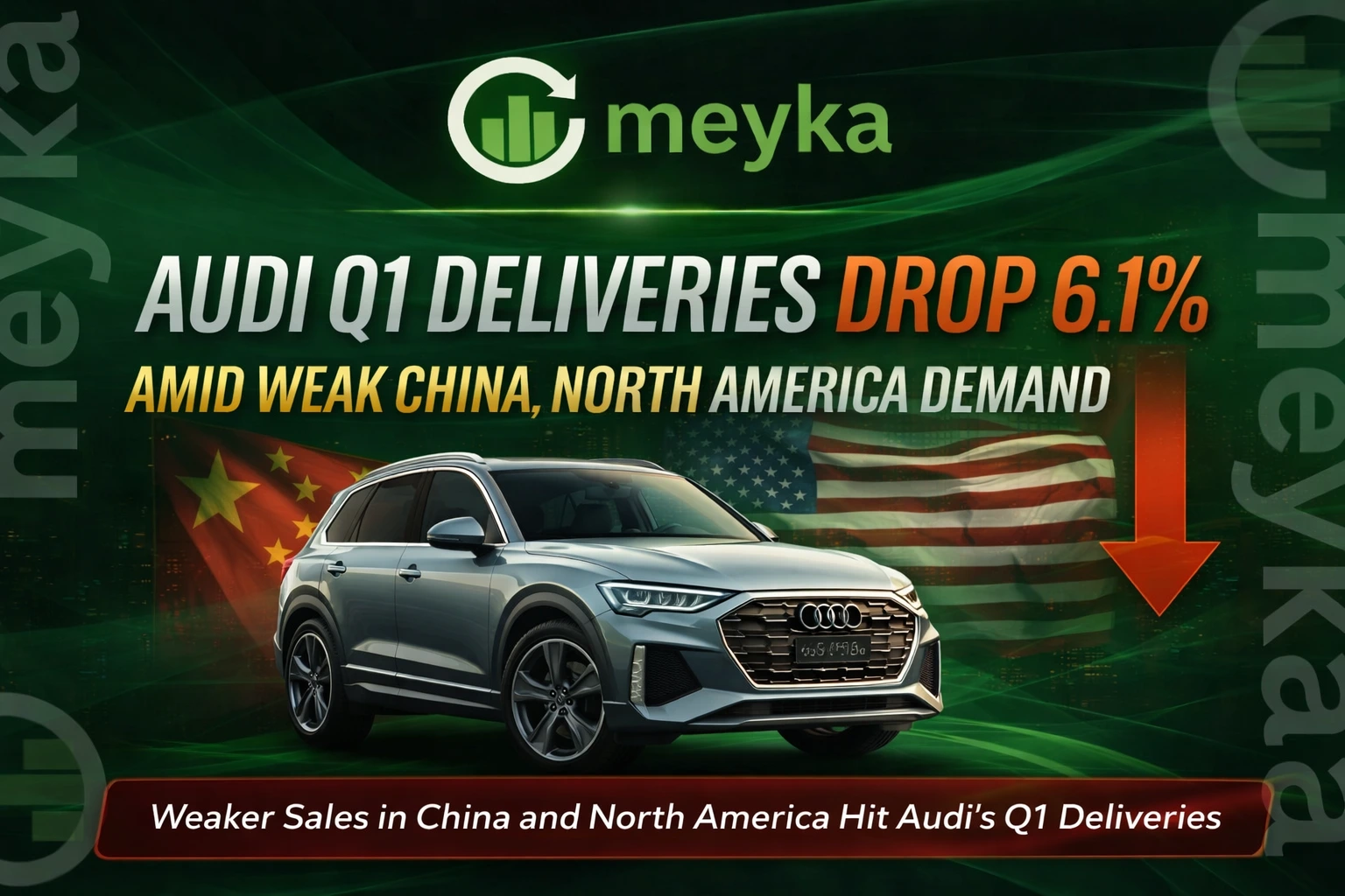 Audi Q1 deliveries drop 6.1% amid weak China, North America demand