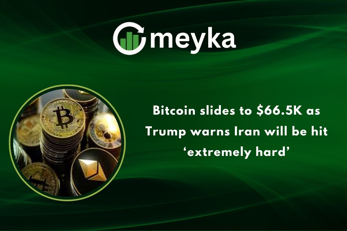 Bitcoin slides to $66.5K as Trump warns Iran will be hit ‘extremely hard.’